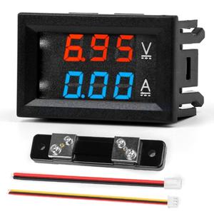 호환 디지털 전압계 전류계 DC0-100V 10A 50A 100A 암페어 전압 테스터 0.56 인치 LED 디스플레이 고정밀