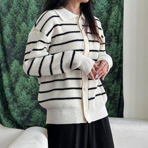 [리빌모아]국산 남자 블랙홀 단가라 카라 가디건 DS2-CA-Q063-아이보리