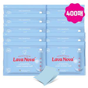 [기타]라바노바 고농축 세탁세제 시트세제 종이세제 400매(20매x20팩) 통돌이세탁기 드럼세탁기 공용