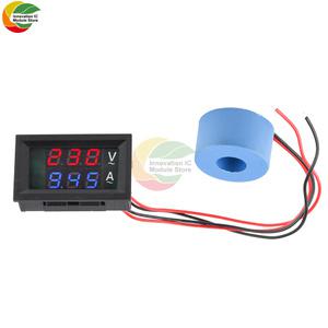 호환 AC50-500V 10A 50A 100A LED 고정밀 듀얼 디스플레이 전압계 전류계 전류 변압기와 220V