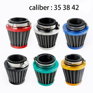 호환 바이크 오토바이 에어 필터 35mm 38mm 42mm 유니버설 맞는 50cc 110cc 125cc 140cc ATV 스쿠터 핏 먼