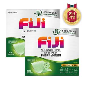 피지 파워 녹는 효소 실내건조 시트세제 듀얼 일반드럼 겸용 프레쉬향 30매 2개