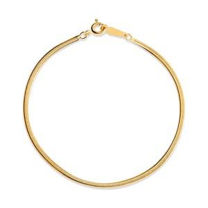 14K 글로시 2mm 스네이크 뱀줄 체인 팔찌 IRB40647
