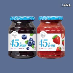 [기타] 복음자리 45도 딸기잼 350g+블루베리잼 350g