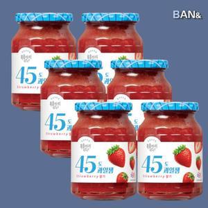 [기타] 복음자리 45도 딸기잼 350gX6개 대용량 과일잼
