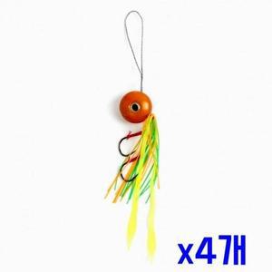 [셀러허브]유동식 타이라바 루어 훅 (오렌지) 세트(40g) x4개 (3eXDT) (S30022733)