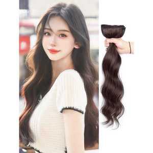 인모 헤어피스 여자부분가발 똑딱이 웨이브