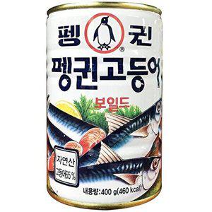[셀러허브 패션][JHQ890R9_52EO]펭귄 업소용 보일드 고등어캔 400g X12