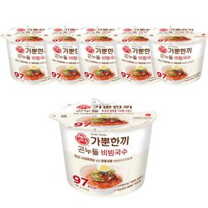 오뚜기 가뿐한끼 곤누들 비빔국수 192g x6개 매콤새콤비빔면