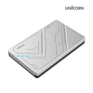 [유니콘] USB3.1 케이블포함 2.5인치 외장하드케이스 원터치슬라이드조립 HDD-300V
