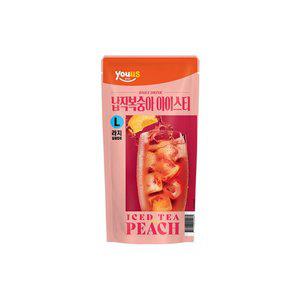 유어스 납작복숭아 아이스티 L 340ml x 24개