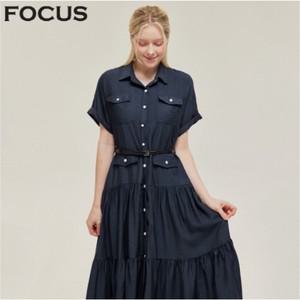 [포커스] 벨트 셋 티어드 셔츠 원피스_VF5M1OP3061