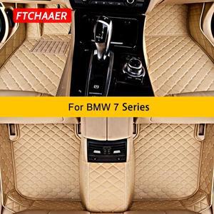 FTCHAAER 맞춤형 자동차 바닥 매트 BMW 7er E65 F01 G11 용 카펫 풋 코체 액세서리
