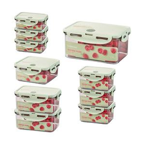 락앤락 비스프리 퓨어 9호 알뜰 10P세트 (직350ml, 3개 + 직470ml, 3개 + 직600ml, 2개 + 직1.1L, 1개 + 정600ml, 1개)