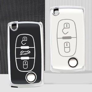 차키케이스 패션 TPU 자동차 플립 케이스 커버 푸조 107 207 307 308 407 607 3008 5008 Citroen Xsara Picasso C5 C6 C8 액세서리
