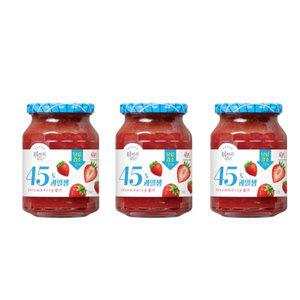 [기타]복음자리 45도 과일잼 딸기 350g X3 저당 딸기잼