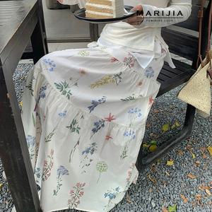 [마리지아][MARIJIA] 물망초 밴딩 캉캉 롱스커트_MSKA56006