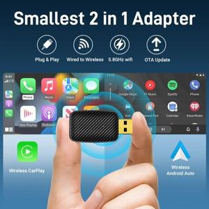 Carplay 어댑터 안드로이드 자동  스마트 동글 2in1  Volvo Benz Cadillac Jeep Lexus Buick Benz Audi Ma