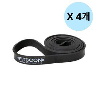 핏분 풀업 보조 밴드 3단계 턱걸이 운동 밴드 블랙 X4
