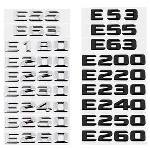 호환 E240 E E220 데칼 E53 E230 용 번호 레터 벤츠 스티커, E260 E200 클래스 E63 자동차 후면 E55 엠블럼 E250 메르세데스 트렁크