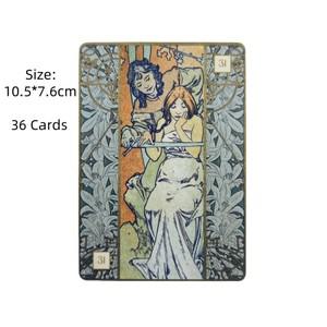 Alfons Maria Mucha 오라클 카드 점술 갑판 영어 비전 에디션 파티용 타로 게임