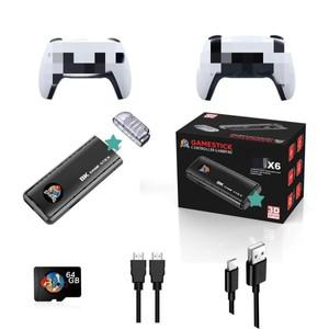 X6 USB 비디오 게임 콘솔 2.4G 무선 컨트롤러 H133 레트로 8K 스틱 15 시뮬레이터 39000 + PS1/FC/GBA용