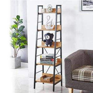 거실 인테리세련어 사다리 철제 5단 선반 책장 400 블랙