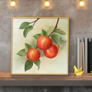사과 풍수 심플그림 액자 돈들어오는 부자되는 50goldAL4