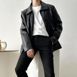 블루종 캐주얼 라이더자켓 레더 간절기 남성 (3jvej)