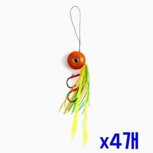 x4개 훅 (오렌지) 타이라바 세트(40g) 유동식