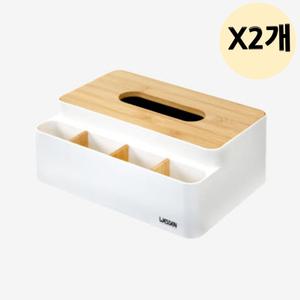 웨신 멀티 수납형 정리 휴지 커버 각티슈 케이스 X2개