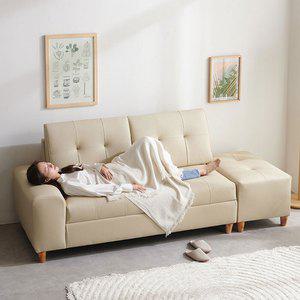 국내생산 더빅 CL라텍스 3인가죽소파 스툴세트 BJ5323R (착불)
