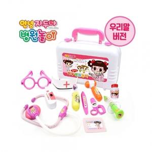 h37 안녕자두야 말하는 병원놀이 분홍 jd-1001 pink 청진기 유치원 어린이집 준비물