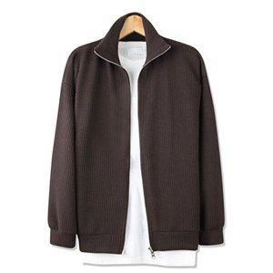 [리빌모아]남자 봄가을 데일리 집업 니트 집업가디건 RB4-KN-Q003-자주