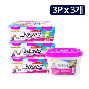버블제로 습기제거제 3P 3개 제습제 참숯 곰팡이제거