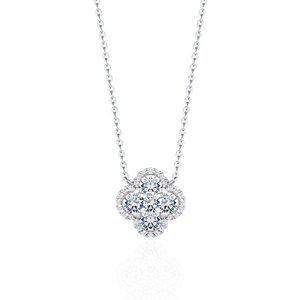 [하나다이아몬드]2부 랩다이아몬드 14k 18k 네잎클로버 데일리 목걸이 벤투스 HNLDN0133