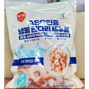 자숙칵테일새우 이츠웰 ASC인증 약80 200g 업소용 단체용 식당용 급식용 대용량 식자재