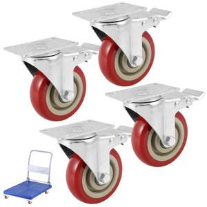 미니바퀴 4Pcs 캐스터 헤비 듀티 회전 용량 400kg 산업용 자동 가구 이동 Plac