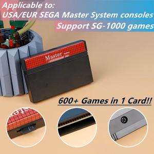 SEGA 마스터 시스템 비디오 게임용 600 in 1 마스터 시스템 게임 카트리지 미국 EUR 게임 콘솔 카드 지원 S