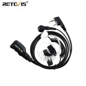 RETEVIS 워키토키 2 핀 이어피스 PTT 마이크 커버 어쿠스틱 튜브 헤드 켄우드 바오펑 UV 5R QUANSHENG UV K5 K6 EAK007