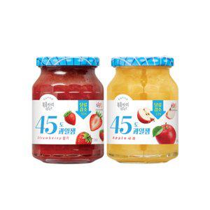 [기타]복음자리 45도 과일잼 350g 딸기+사과 브런치 간식