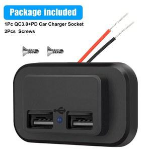 액세서리 4 3 패널 듀얼 차량용 USB 소켓 어댑터 콘센트 8A 전원 24V 충전기 12V 1A 트레일러 캠핑카