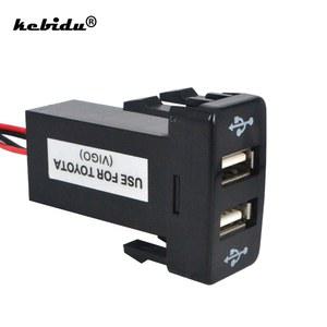 차량 어댑터 케이블 인터페이스 코스터 충전기 코롤라 힐럭스 도요타 USB 5V 입력 야리스 및 ex 호환 2 비고 1A 소켓 오디오 레이즈용 차량용