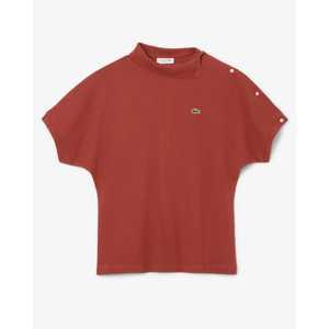 매장정품 라코스테 공식브랜드관 여성 25SS 릴렉스핏 숄더 카라 폴로셔츠 PF965455G AFS브릭브라운 1042693