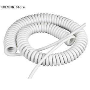 코어 흰색 스프링 케이블 5M 15AWG 전원 13AWG 와이어 18AWG 22AWG 나선형