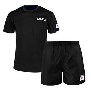 [SET] 로카티 ROKA 코리아아미 반팔티(블랙)+태극기반바지(블랙) 세트