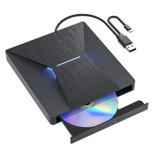 MthsTec USB 3.0 Type-C 외장 블루레이 드라이브 PC용 CD DVD 버너 디스크 리더기 윈도우 XP/7/8/10 노트북