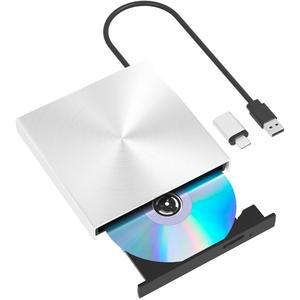 Alphami 외장 블루레이 DVD 드라이브 버너 USB 3.0 Type-C 광학 슬림 CD 리더 라이터 노트북 데스크탑 PC용