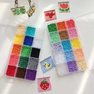15색 아크릴 볼비즈 3mm 미니비즈발 재료