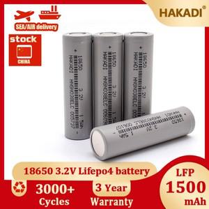 HAKADI DIY 보조배터리 태양광 가로등 야외 가전제품용 충전식 배터리 Lifepo4 18650 3.2V 1500mah 4-40PCs